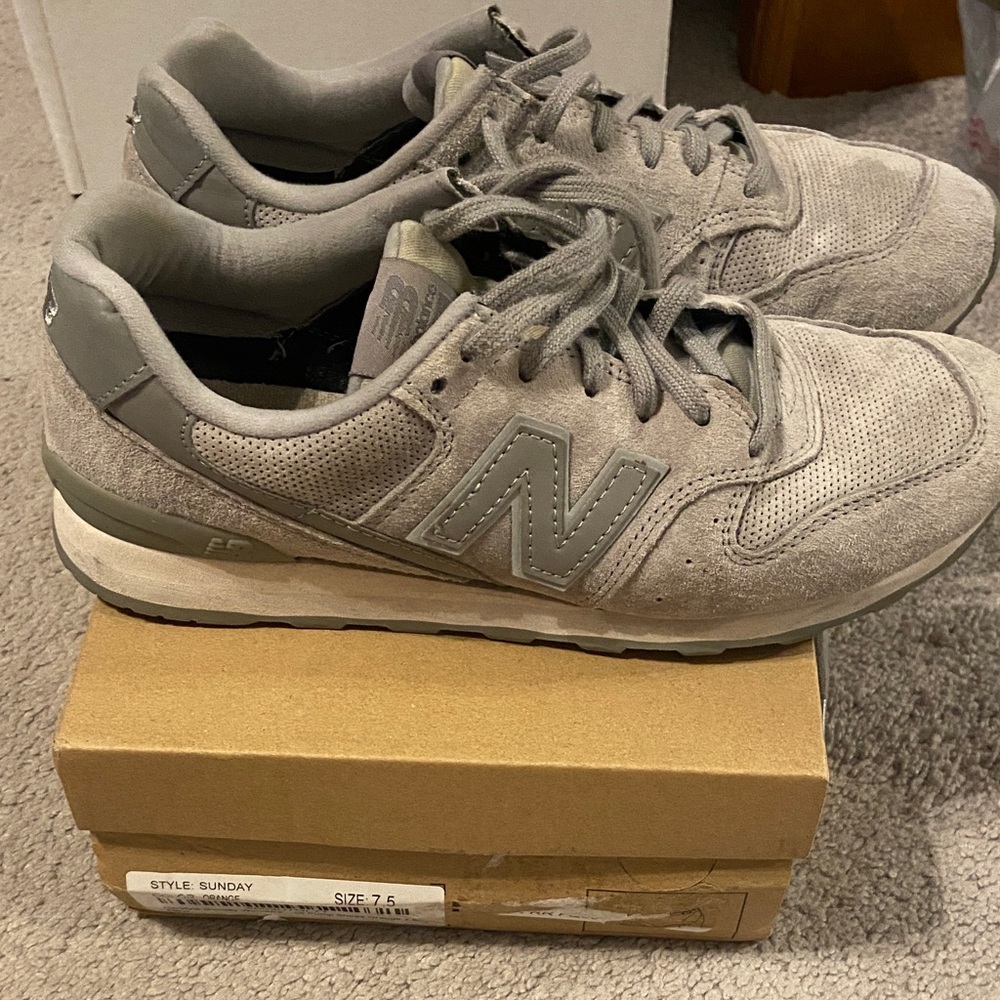New Balance Women's Gray and Cream Sneakers